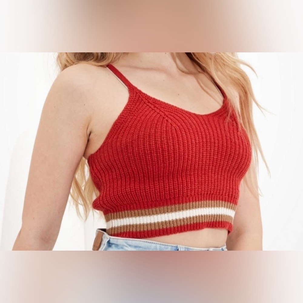 American Eagle A Scoop Neck Knit Bralette size XL Stretchy fabric